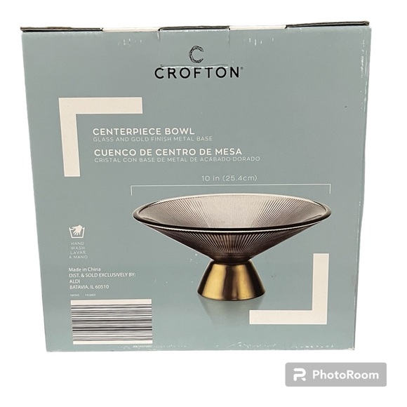 Crofton Centerpiece Bowl Smoked Glass - Picture 2 of 9